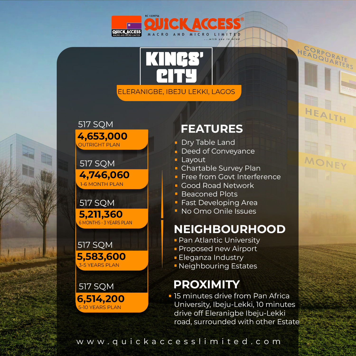 KING CITY PLOT 32 (517 SQM)